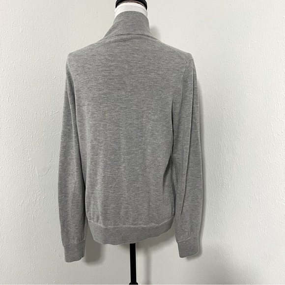 J.Crew Mercantile Men’s Medium Gray Quarter Zip Merino Wool Blend Sweater EUC - Picture 4 of 8